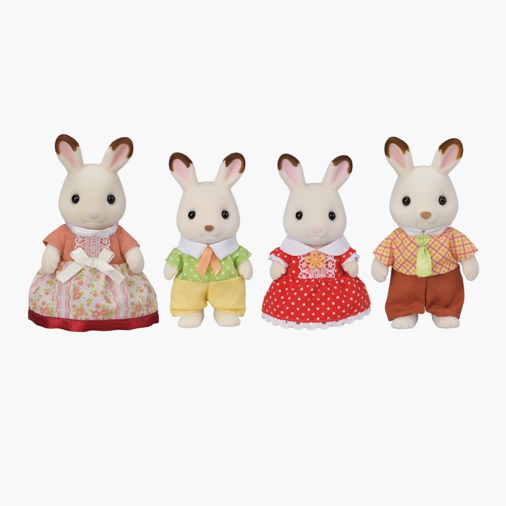 Calico Critters Chocolate Rabbit Family Toy Set - Picture 2 of 8